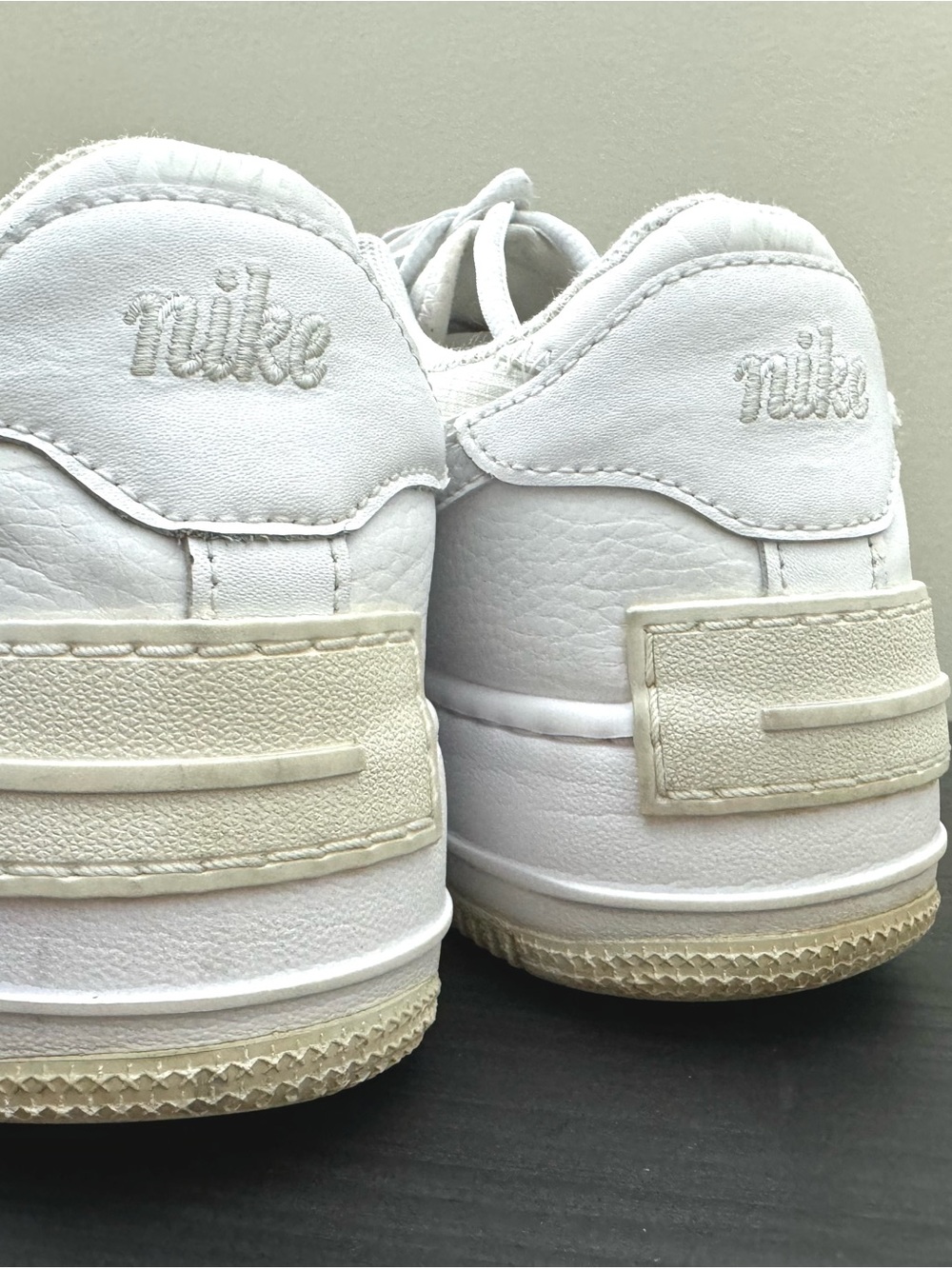 Nike Air Force 1 Shadow White Sneakers Size 7.5 - Picture 8 of 14